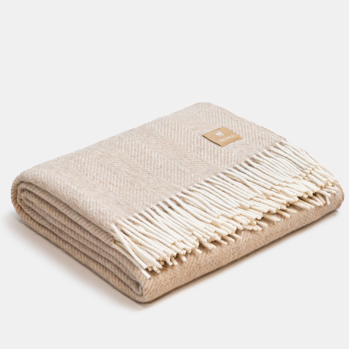 Kids Fishbone Alpaca Wool Blanket (150 x 200cm) - Tiny Tugz™