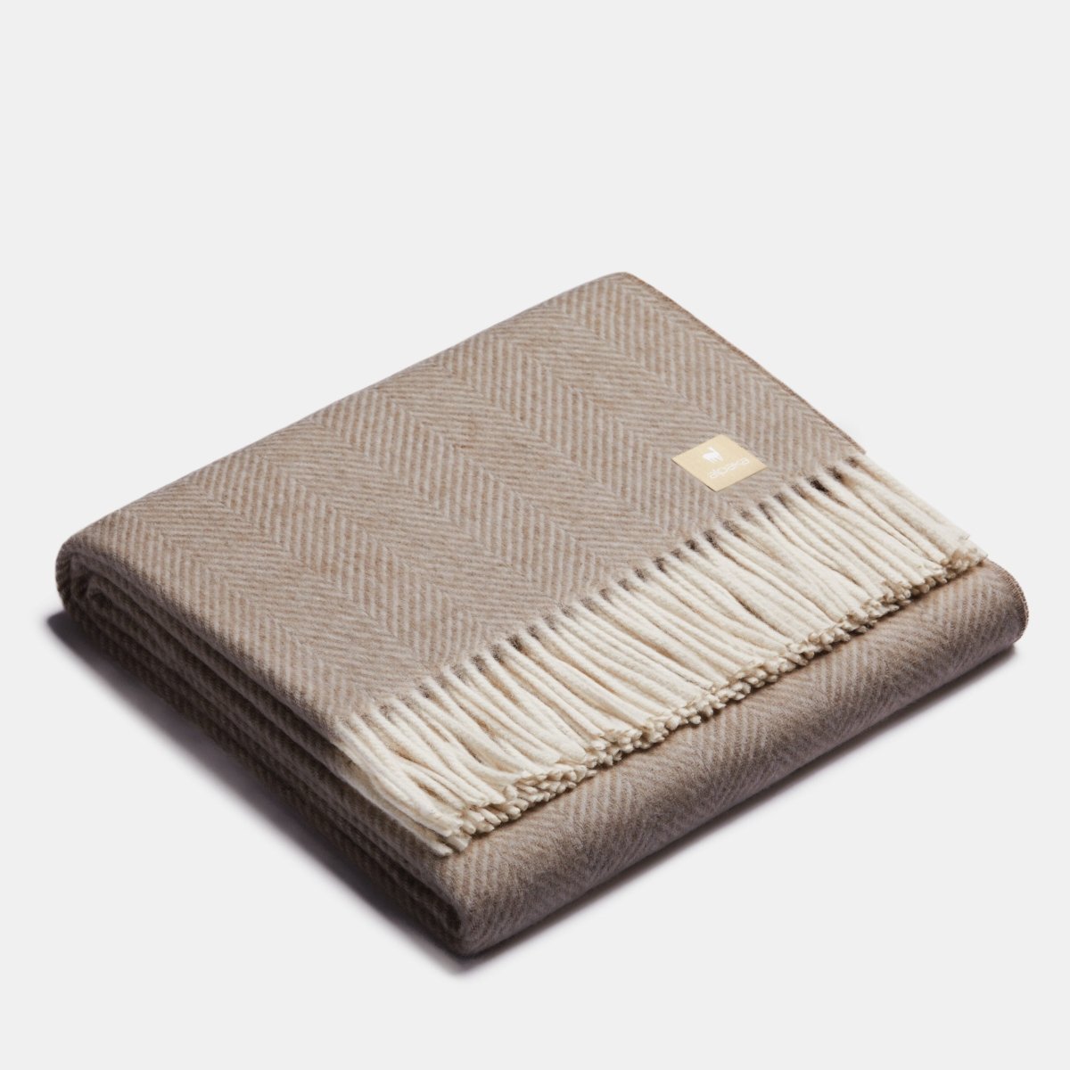 Kids Fishbone Alpaca Wool Blanket (150 x 200cm) - Tiny Tugz™