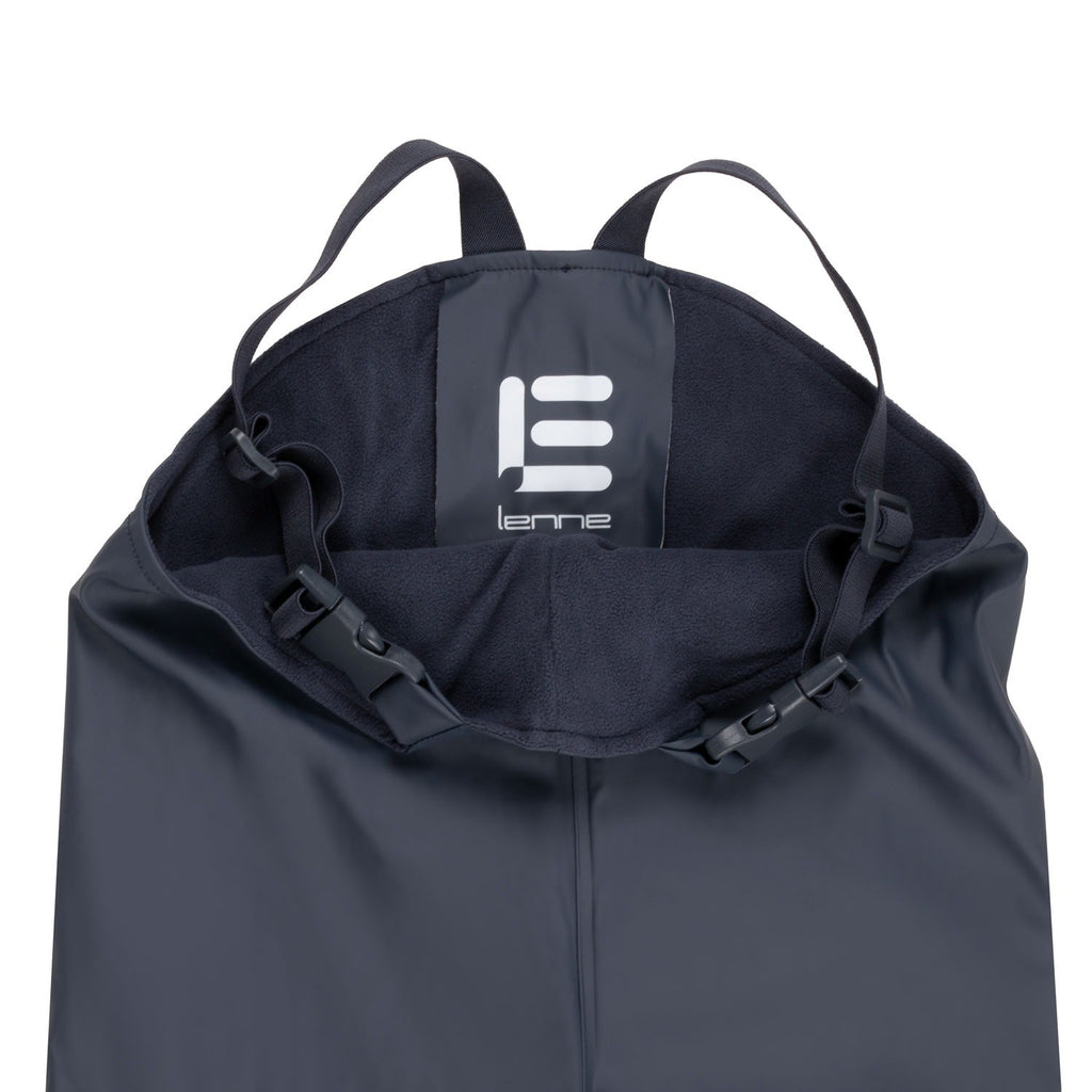 Kids’ Fleece-Lined Rain Jacket and Dungaree Set – Navy Blue - Tiny Tugz™