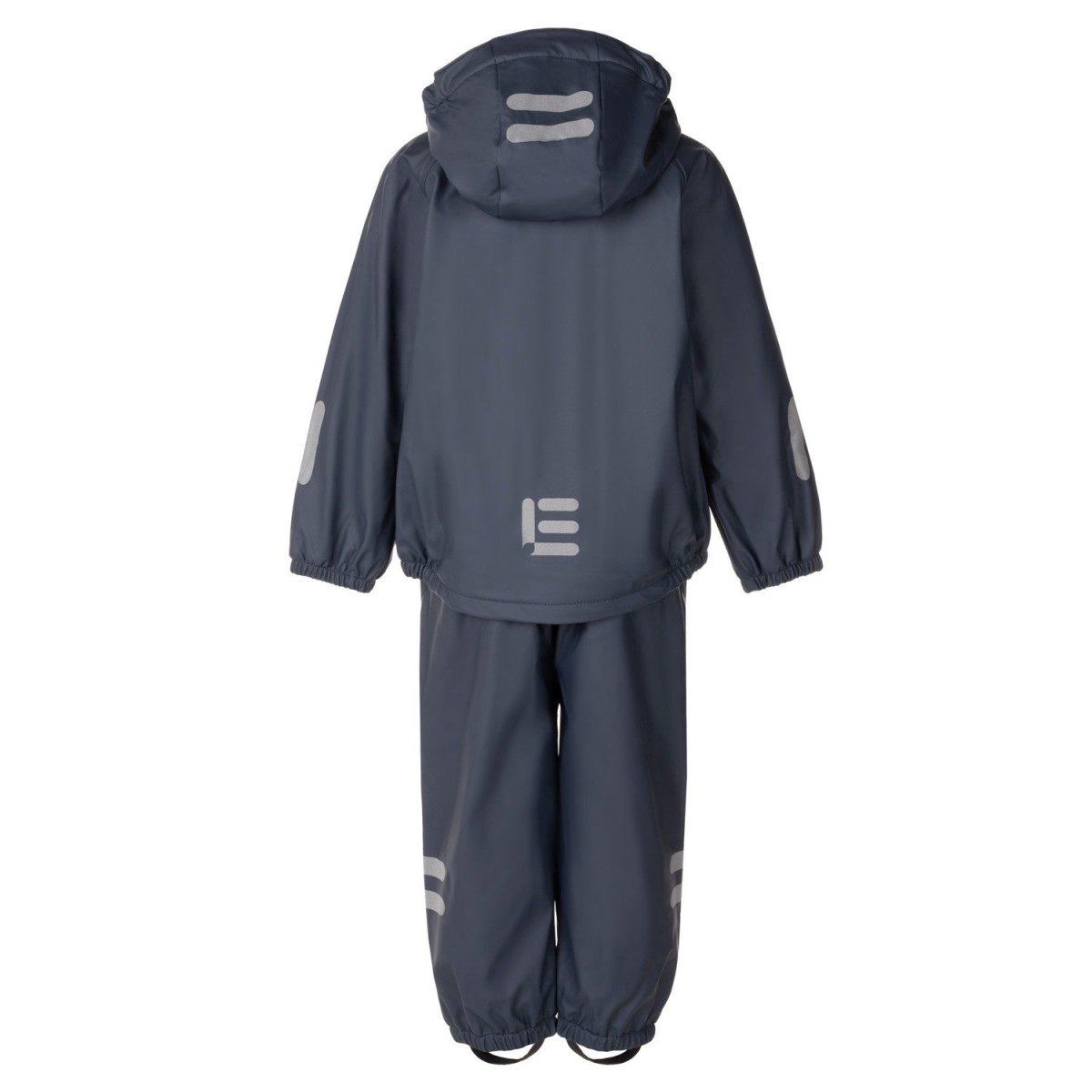 Kids’ Fleece-Lined Rain Jacket and Dungaree Set – Navy Blue - Tiny Tugz™