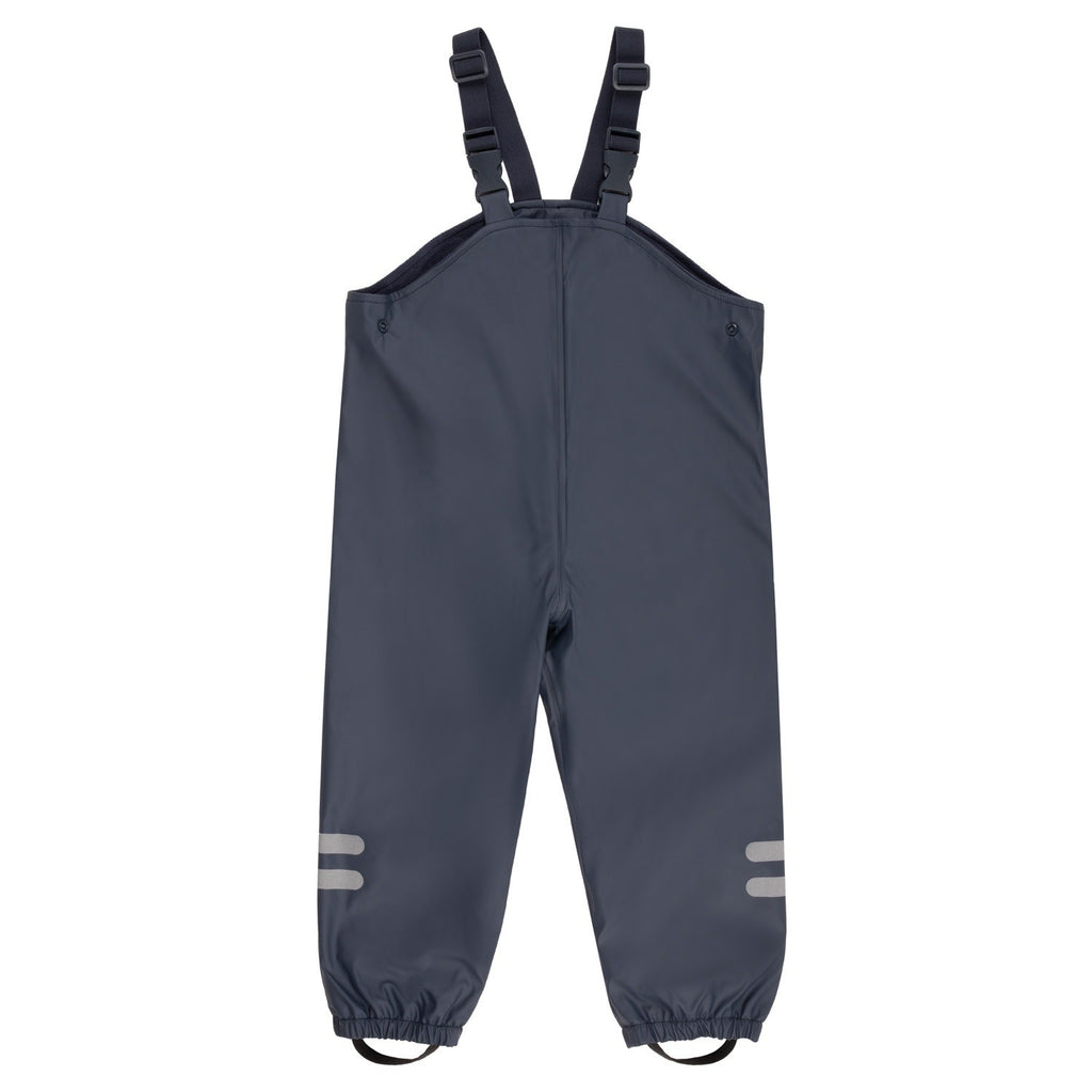 Kids’ Fleece-Lined Rain Jacket and Dungaree Set – Navy Blue - Tiny Tugz™