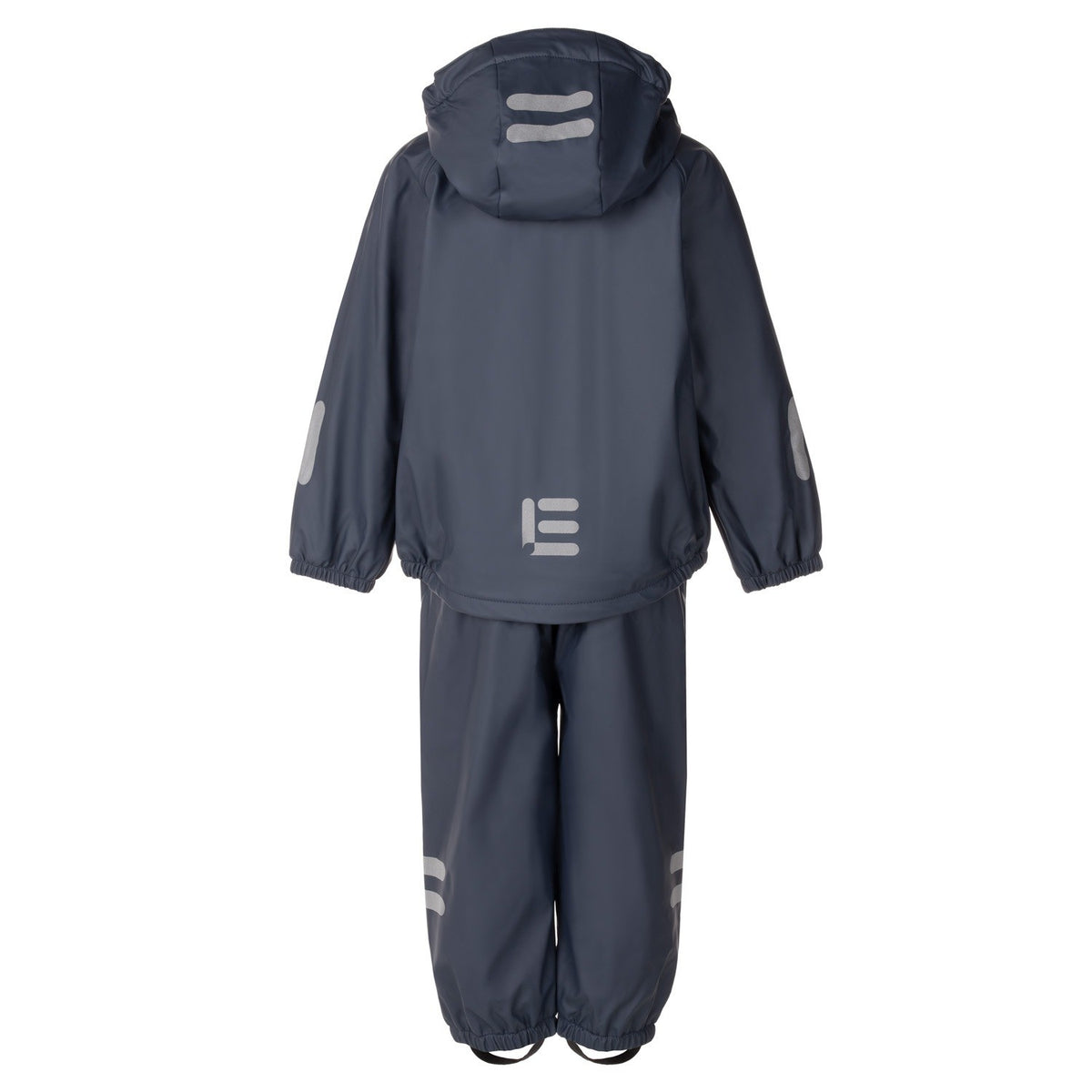 Kids’ Fleece-Lined Rain Jacket and Dungaree Set – Navy Blue - Tiny Tugz™