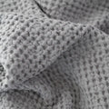 Kids’ Honeycomb Waffle Towel Collection (Grey) – Linen & Cotton Blend - Tiny Tugz™