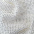 Kids’ Honeycomb Waffle Towel Collection (White) – Linen & Cotton Blend - Tiny Tugz™