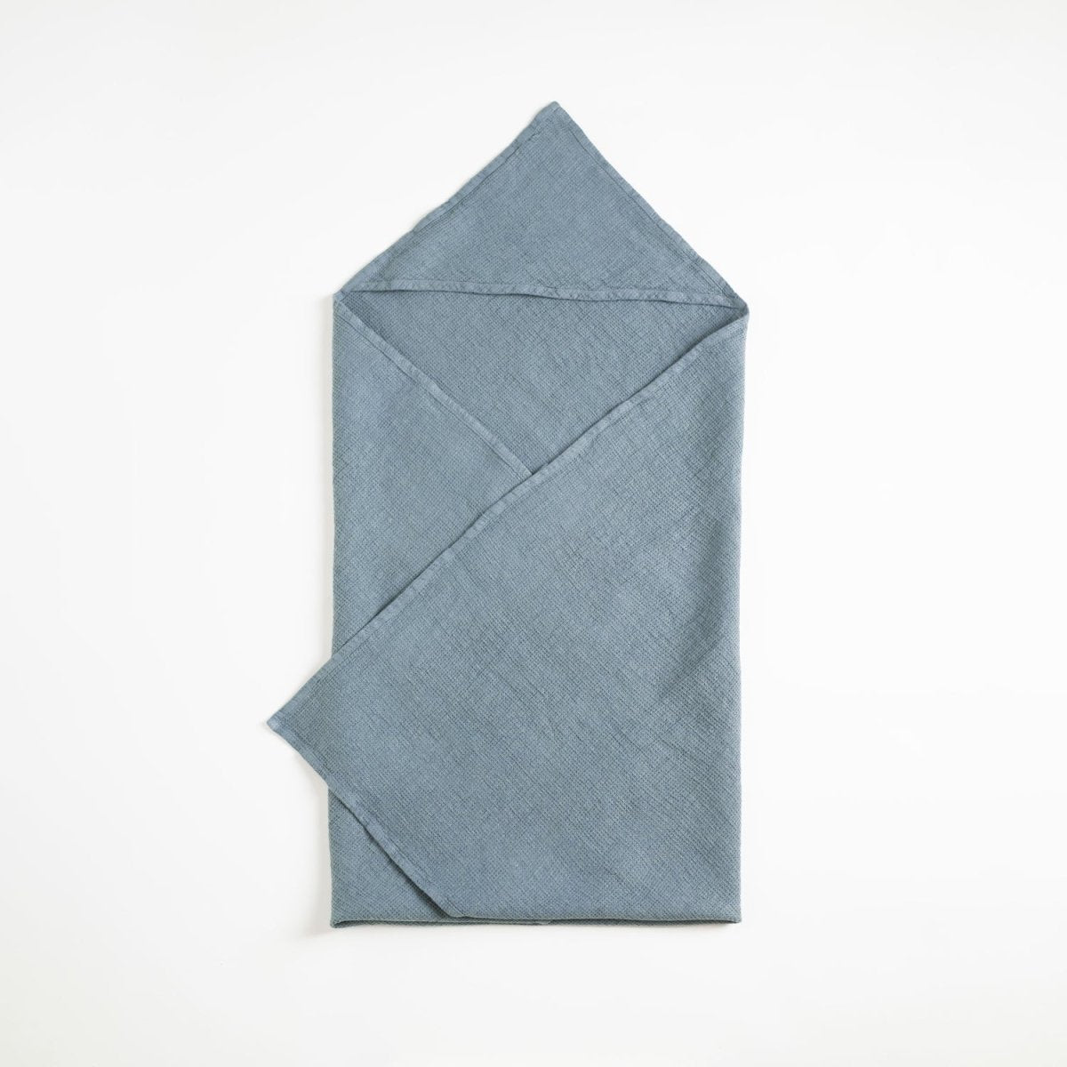 Kids’ Hooded Towel (Blue) – 100% Waffle Linen, Handmade - Tiny Tugz™