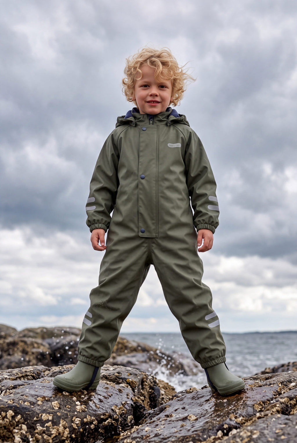 Kids’ Insulated Rain Suit – Green - Tiny Tugz™