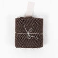 Kids Large 100% Linen Bath Towel (Brown Fishbone) - Tiny Tugz™