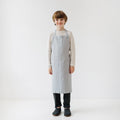 Kids’ Linen Daily Apron (Light Grey) – 100% Stone-Washed Linen, Handmade - Tiny Tugz™