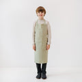 Kids’ Linen Daily Apron (Sage) – 100% Stone-Washed Linen, Handmade - Tiny Tugz™