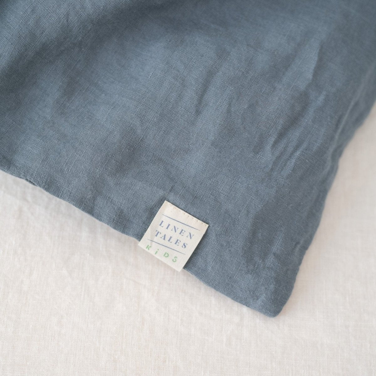 Kids’ Linen Duvet Cover Set (Blue) – 100% Linen, Handmade - Tiny Tugz™