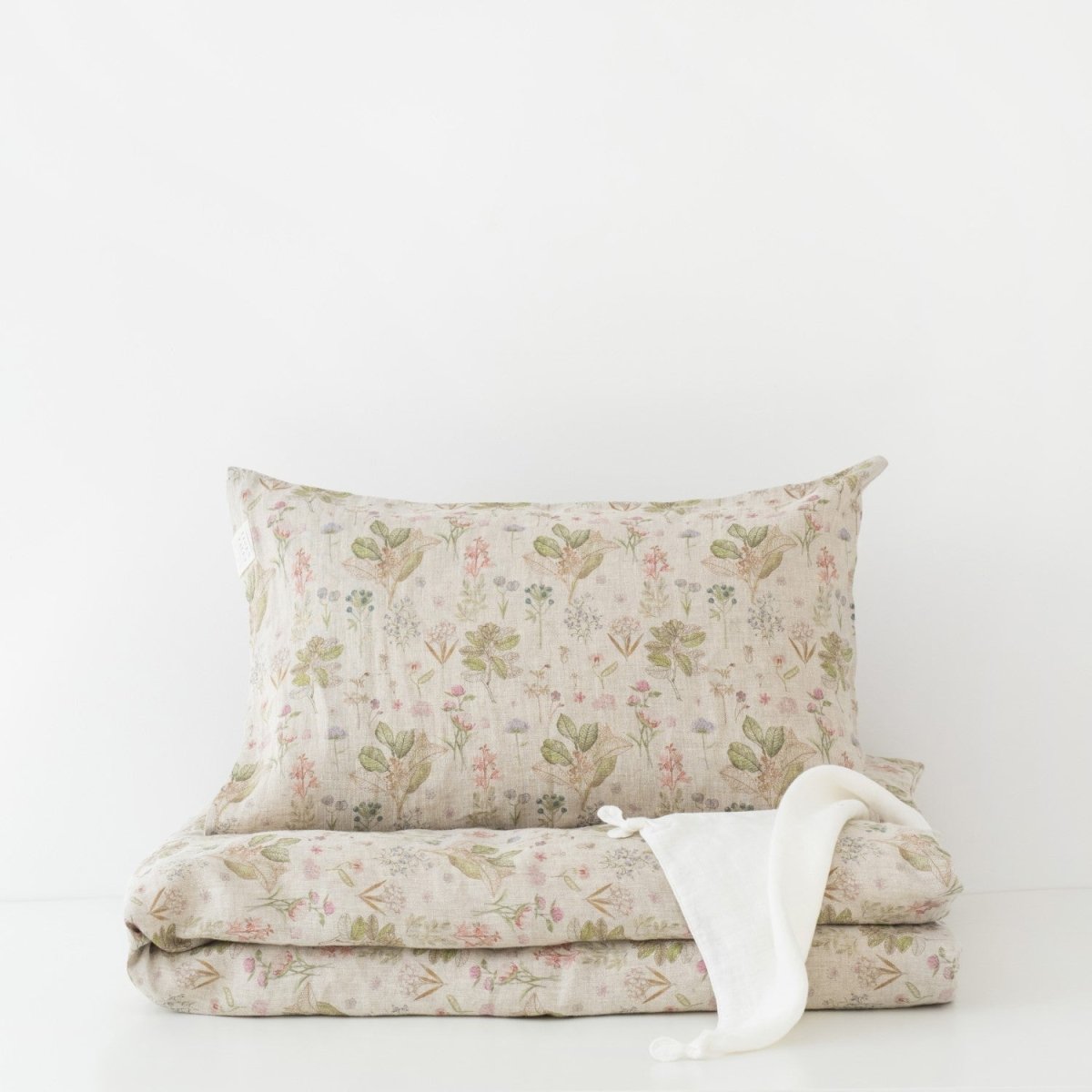 Kids’ Linen Duvet Cover Set (Botany) – 100% Linen, Handmade - Tiny Tugz™