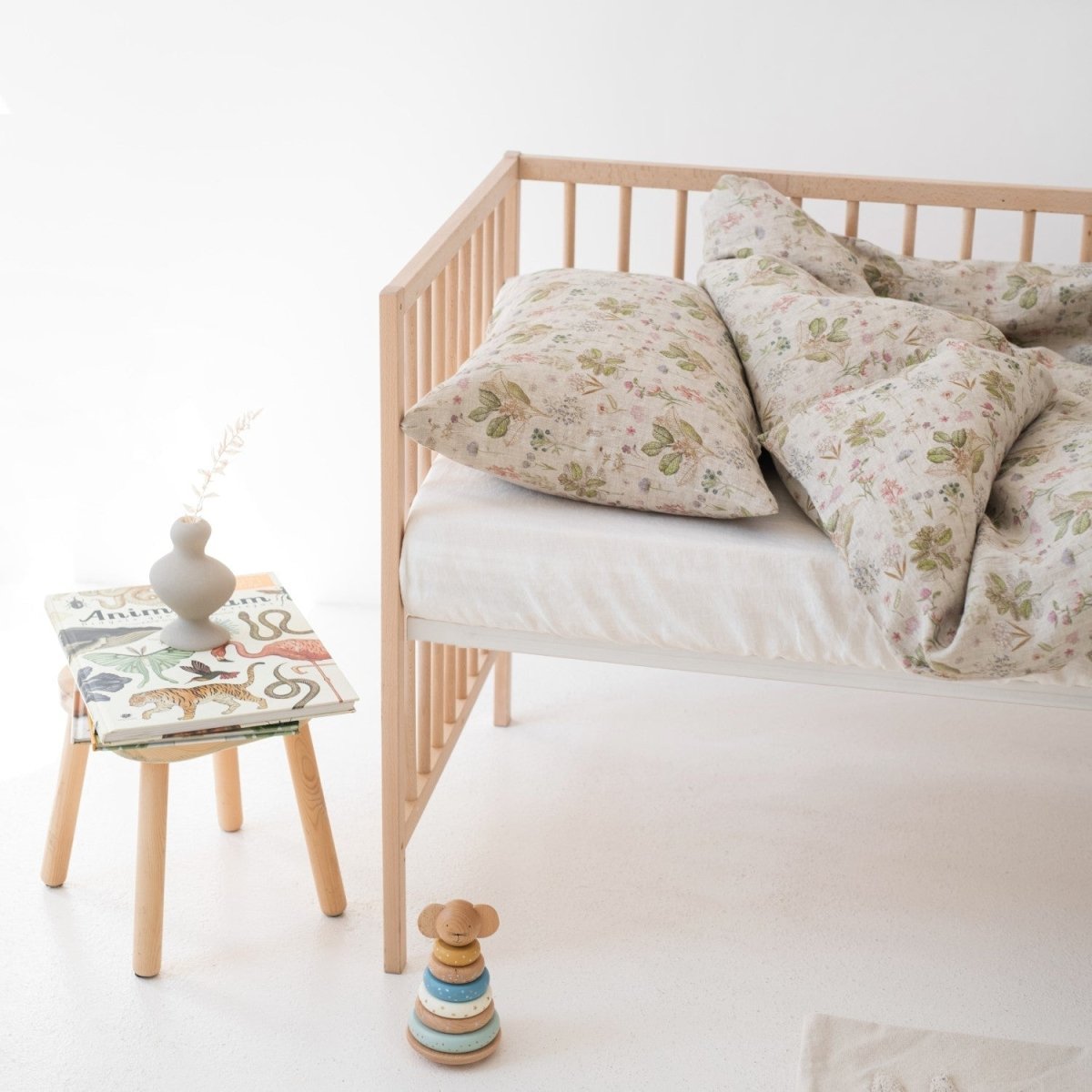 Kids’ Linen Duvet Cover Set (Botany) – 100% Linen, Handmade - Tiny Tugz™
