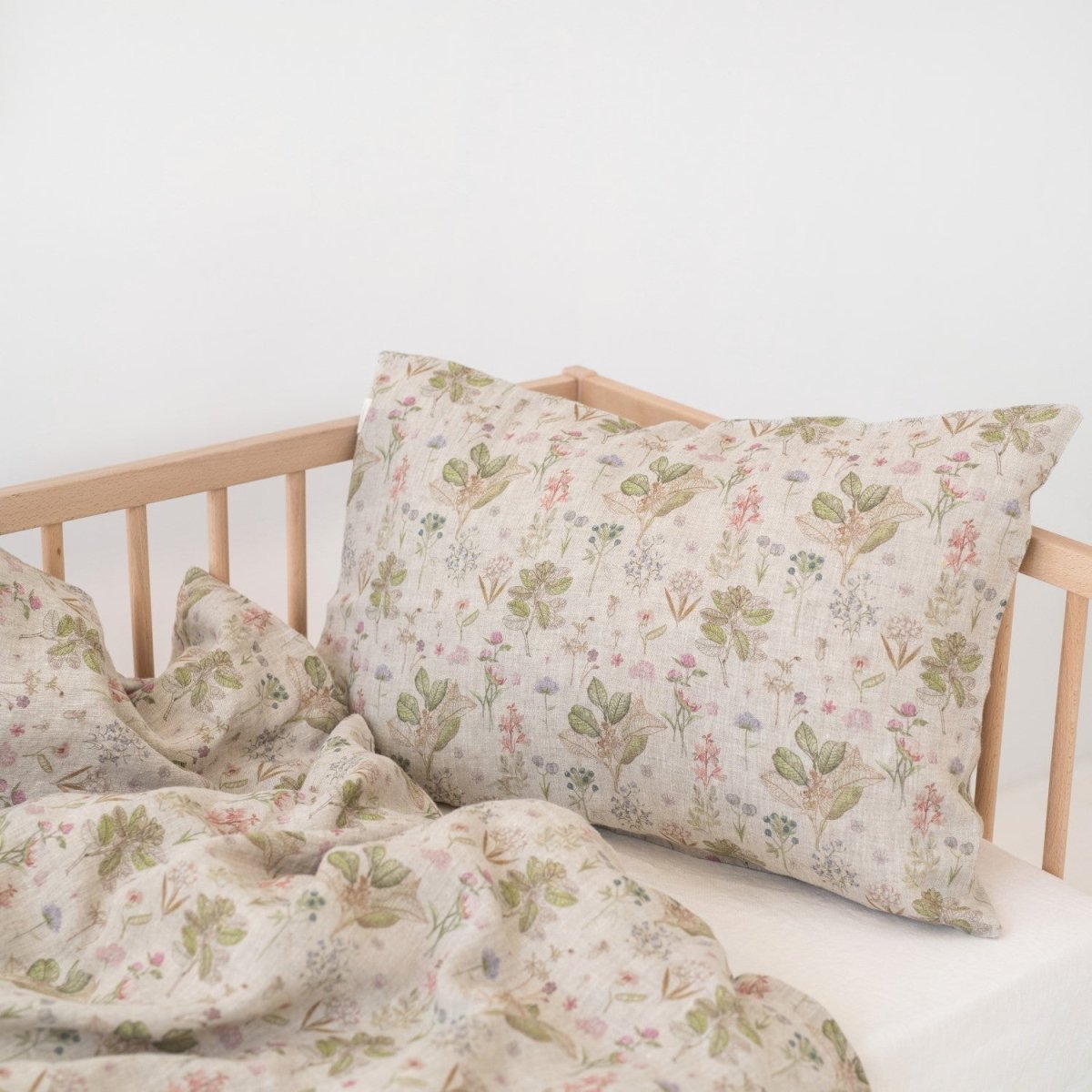 Kids’ Linen Duvet Cover Set (Botany) – 100% Linen, Handmade - Tiny Tugz™