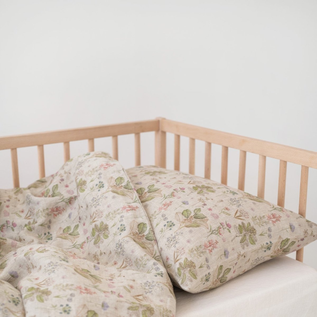 Kids’ Linen Duvet Cover Set (Botany) – 100% Linen, Handmade - Tiny Tugz™