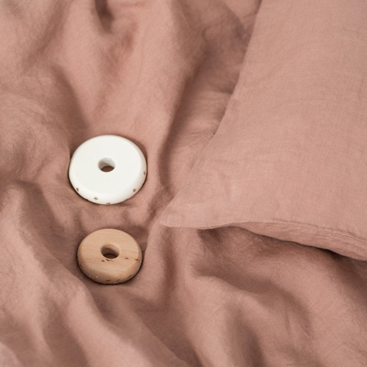 Kids’ Linen Duvet Cover Set (Cafe Creme) – 100% Linen, Handmade - Tiny Tugz™