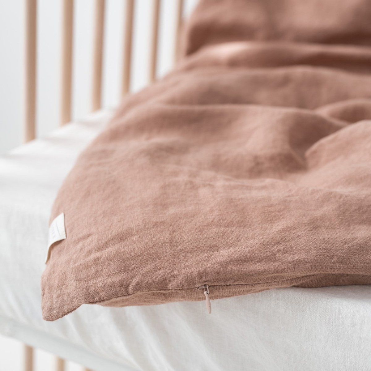Kids’ Linen Duvet Cover Set (Cafe Creme) – 100% Linen, Handmade - Tiny Tugz™