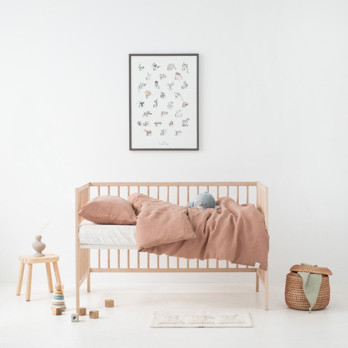Kids’ Linen Duvet Cover Set (Cafe Creme) – 100% Linen, Handmade - Tiny Tugz™