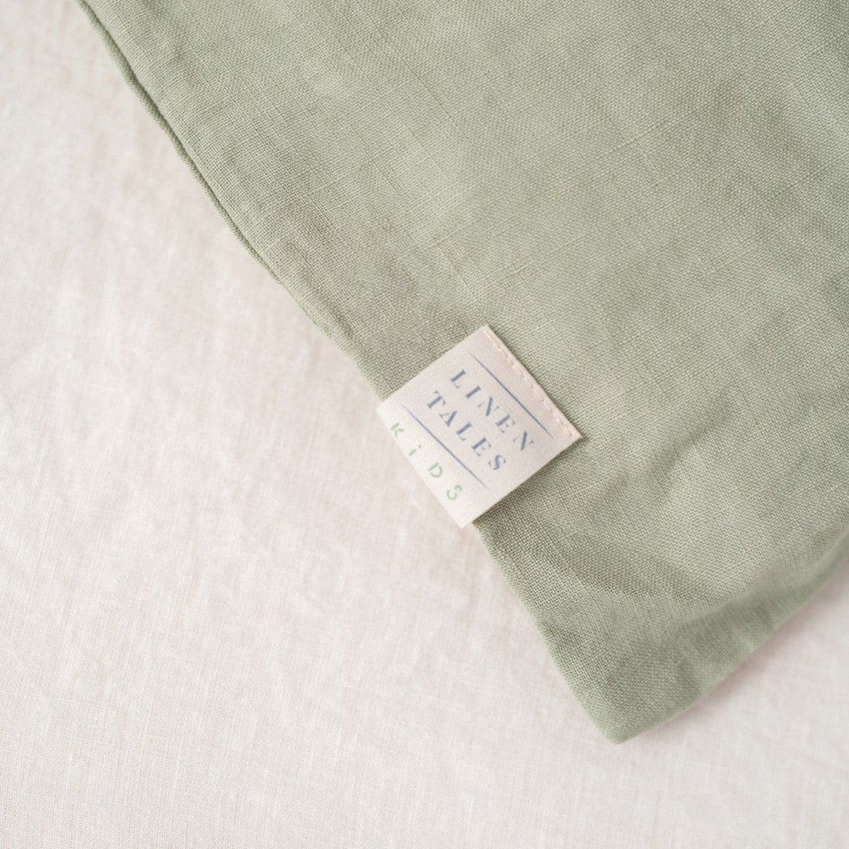 Kids’ Linen Duvet Cover Set (Sage) – 100% Linen, Handmade - Tiny Tugz™