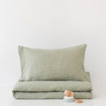 Kids’ Linen Duvet Cover Set (Sage) – 100% Linen, Handmade - Tiny Tugz™