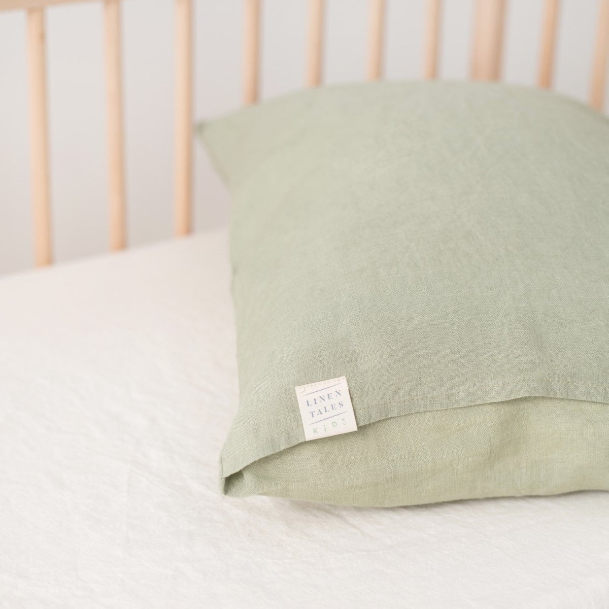 Kids’ Linen Duvet Cover Set (Sage) – 100% Linen, Handmade - Tiny Tugz™