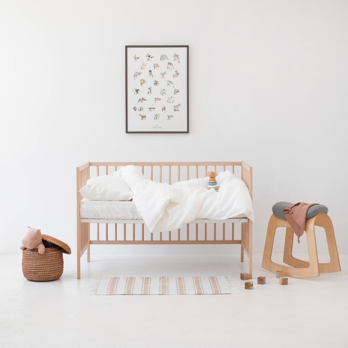Kids’ Linen Duvet Cover Set (White) – 100% Linen, Handmade - Tiny Tugz™