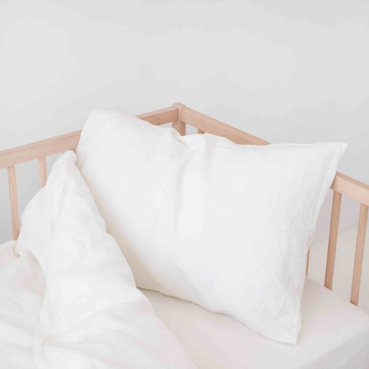Kids’ Linen Duvet Cover Set (White) – 100% Linen, Handmade - Tiny Tugz™