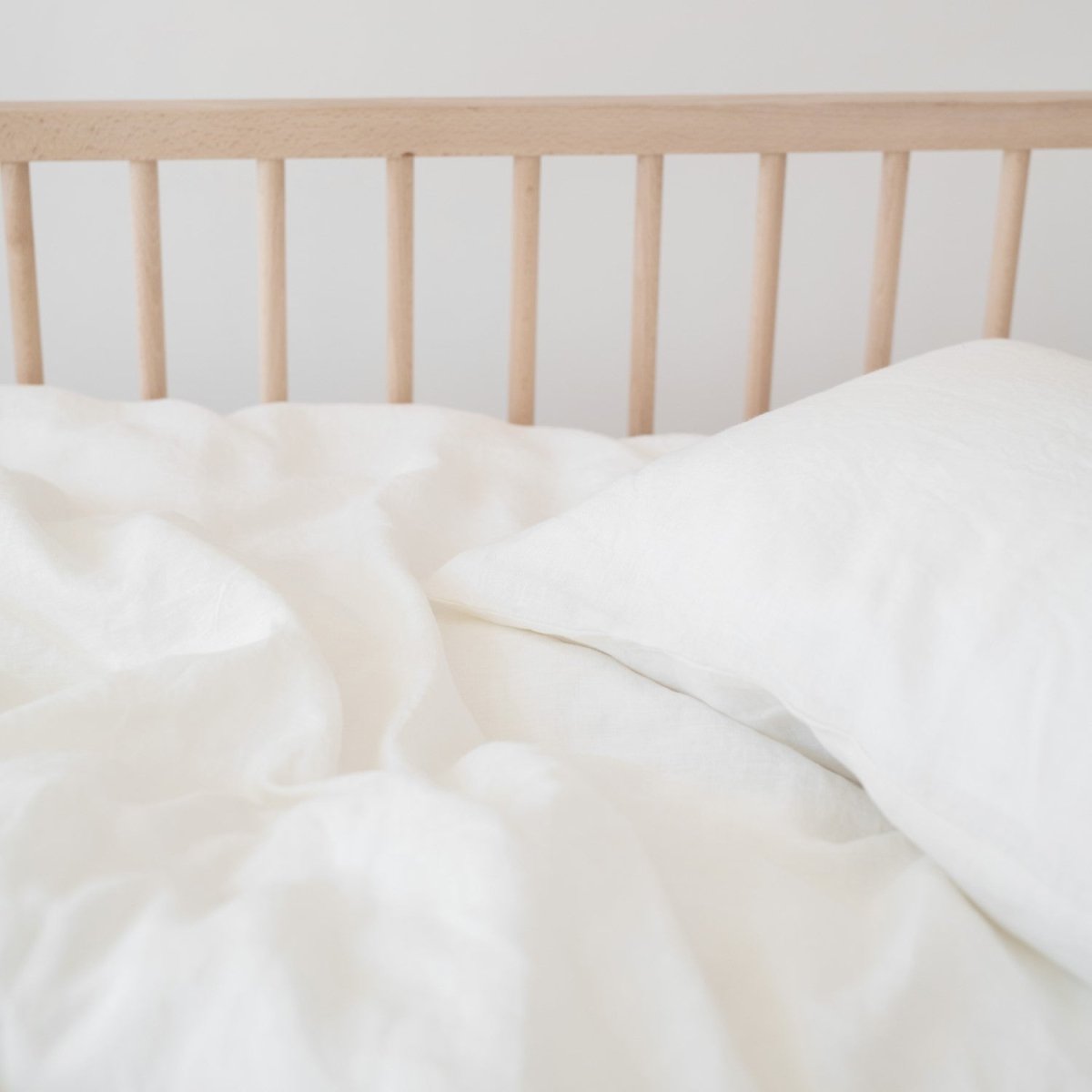 Kids’ Linen Duvet Cover Set (White) – 100% Linen, Handmade - Tiny Tugz™