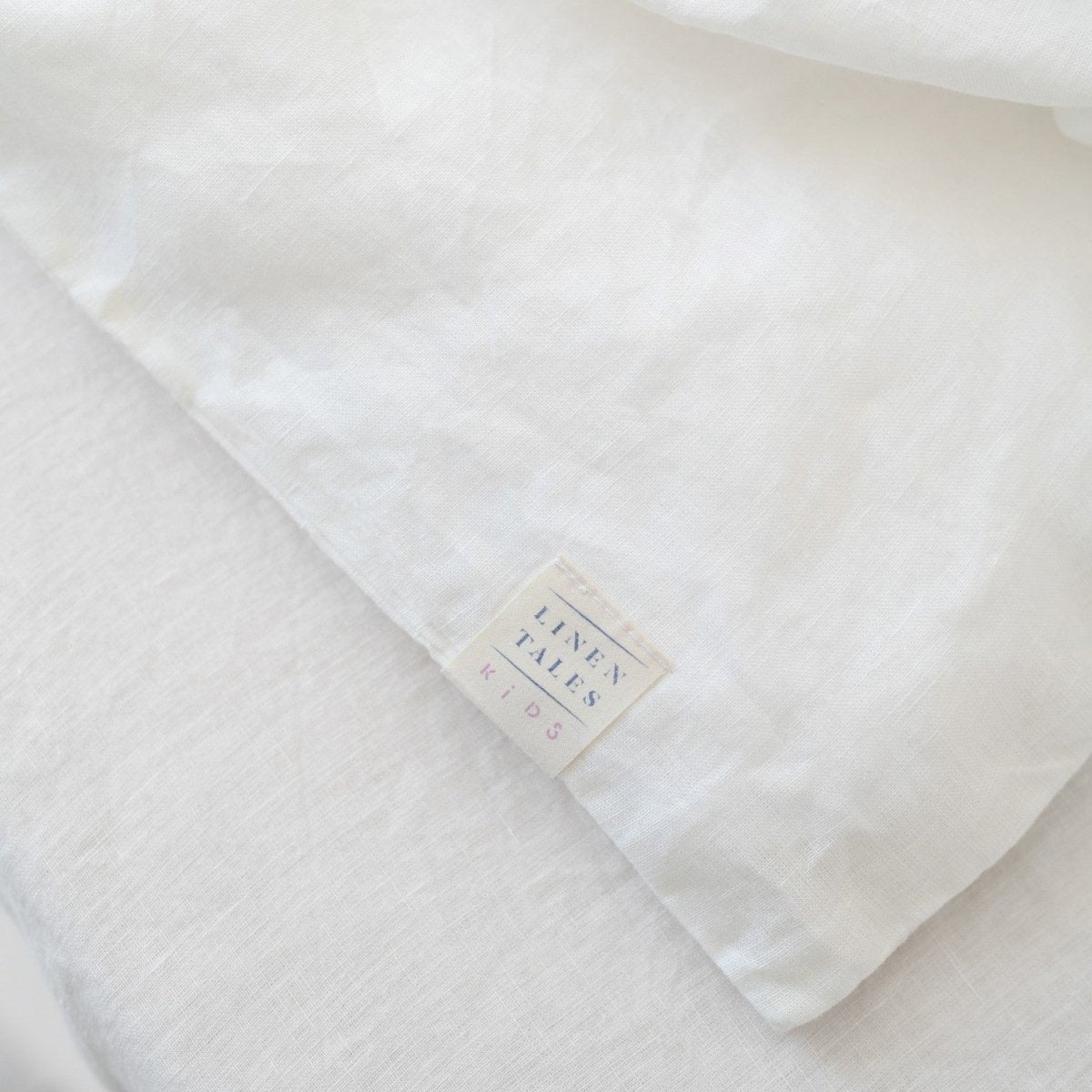 Kids’ Linen Duvet Cover Set (White) – 100% Linen, Handmade - Tiny Tugz™