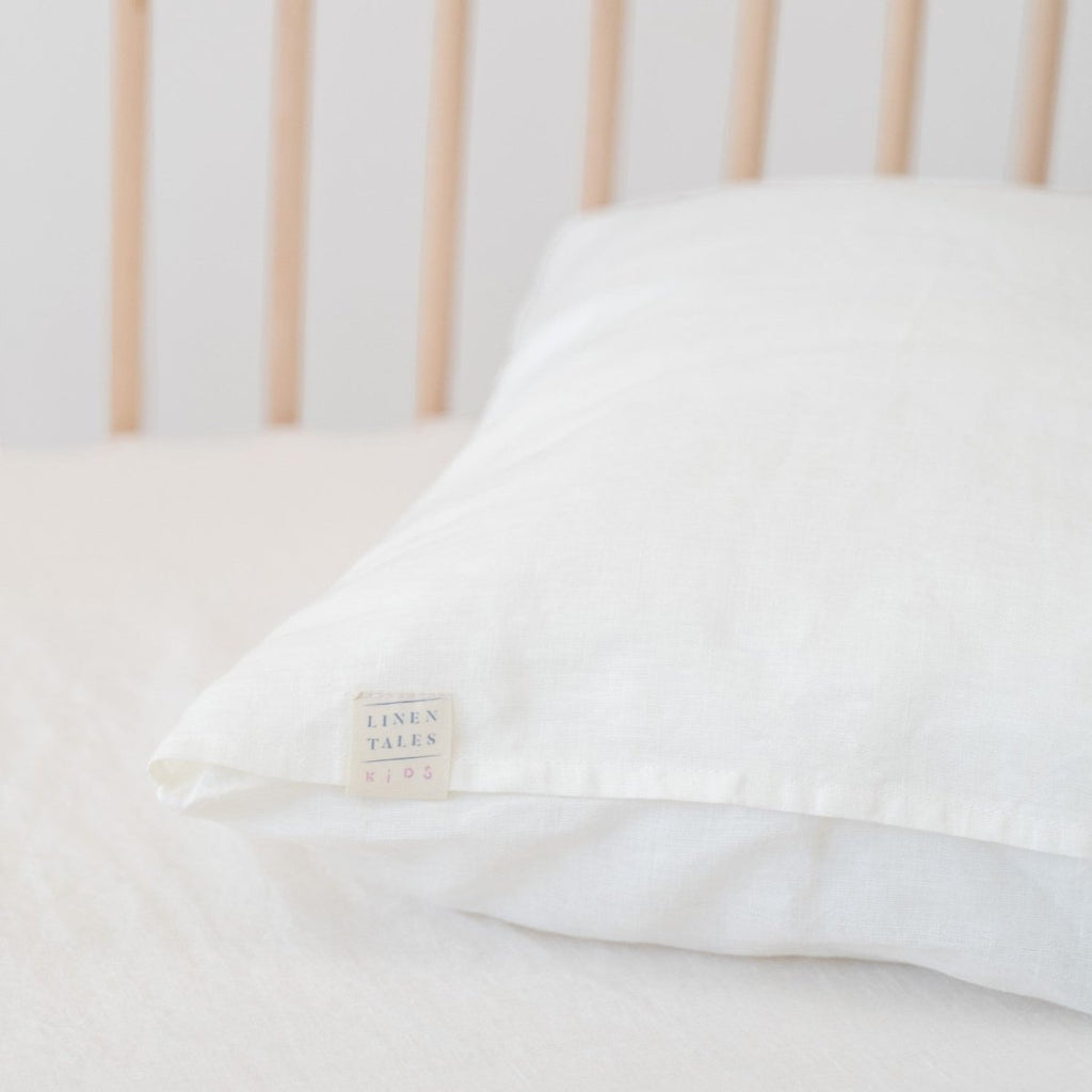 Kids’ Linen Duvet Cover Set (White) – 100% Linen, Handmade - Tiny Tugz™
