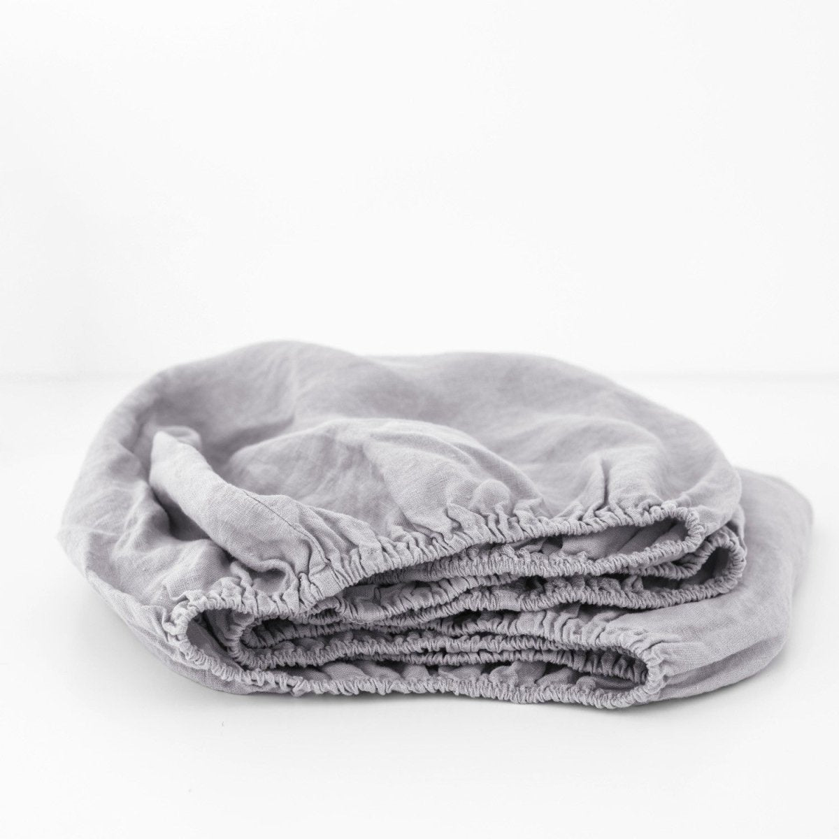 Kids’ Linen Fitted Sheet (Light Grey) – 100% Linen, Handmade - Tiny Tugz™