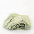 Kids’ Linen Fitted Sheet (Sage) – 100% Linen, Handmade - Tiny Tugz™