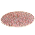 Kids Play Mat with Cotton Fringe - Floral Rose - Round, 115 cm - Tiny Tugz™