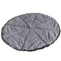 Kids Play Mat with Cotton Fringe - Grey - Round, 115 cm - Tiny Tugz™