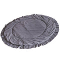Kids Play Mat with Ruffled Border - Grey - Round, 125 cm - Tiny Tugz™