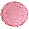 Kids Play Mat with Ruffled Border - Rose - Round, 125 cm - Tiny Tugz™