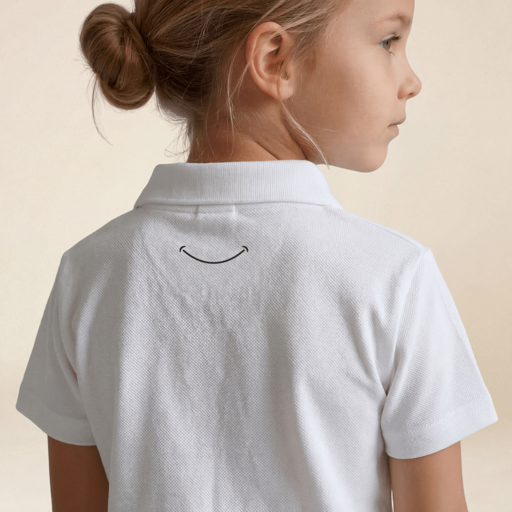 Kids Smart Casual Organic Cotton Set (White Polo + Navy Shorts) - Tiny Tugz™