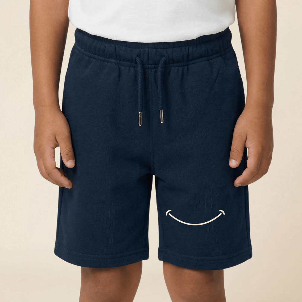 Kids Smart Casual Organic Cotton Set (White Polo + Navy Shorts) - Tiny Tugz™