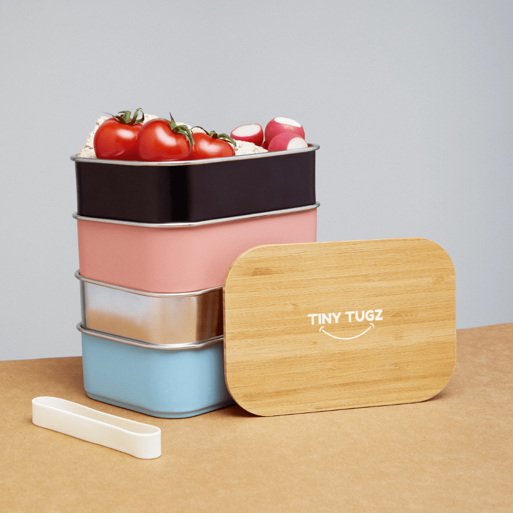 Kids’ Stainless Steel & Bamboo Lunch Box - Tiny Tugz™