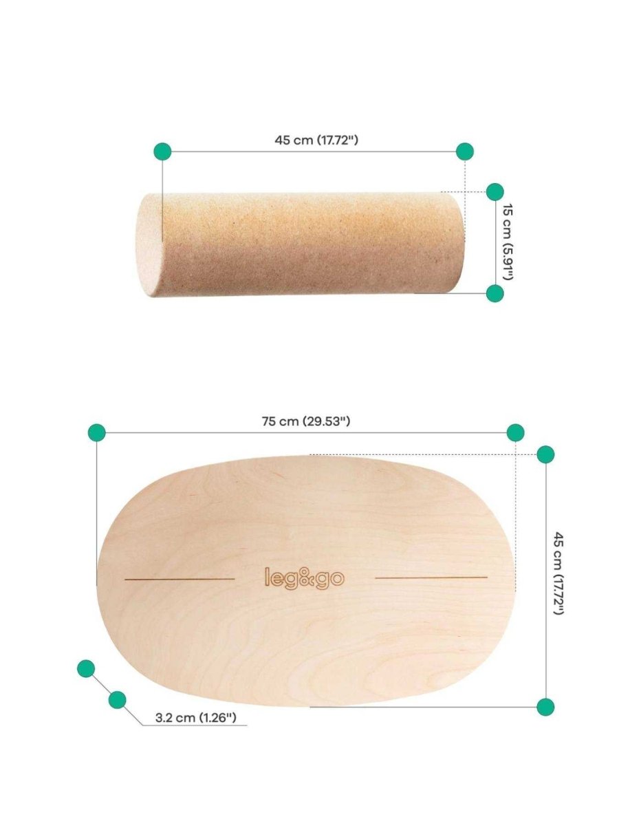 Kids & Teens Round Balance Board & Roller Set (Medium) - Tiny Tugz™