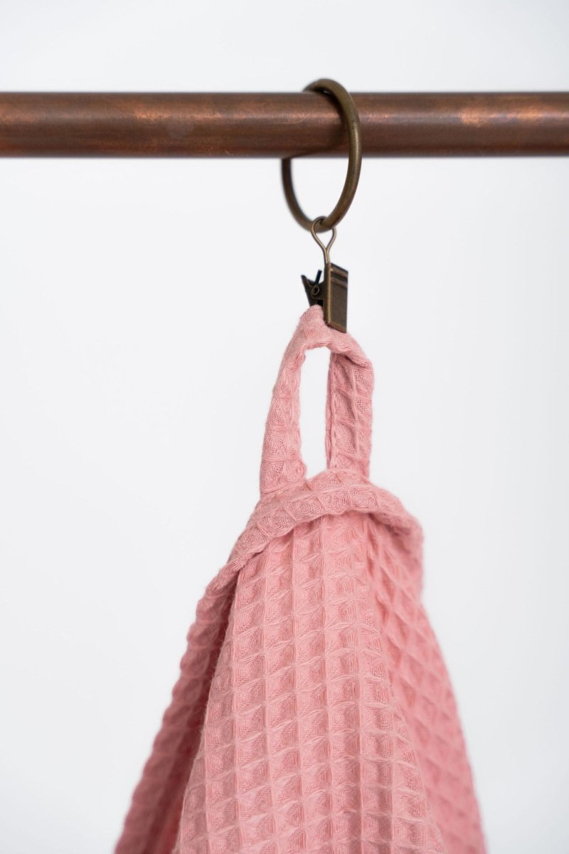 Kids’ Waffle Cotton Towel Collection (Peach) – 100% Cotton, Handmade - Tiny Tugz™