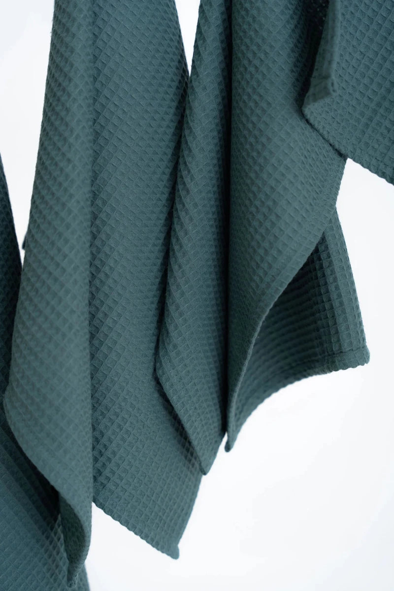 Kids’ Waffle Cotton Towel Collection (Teal) – 100% Cotton, Handmade - Tiny Tugz™