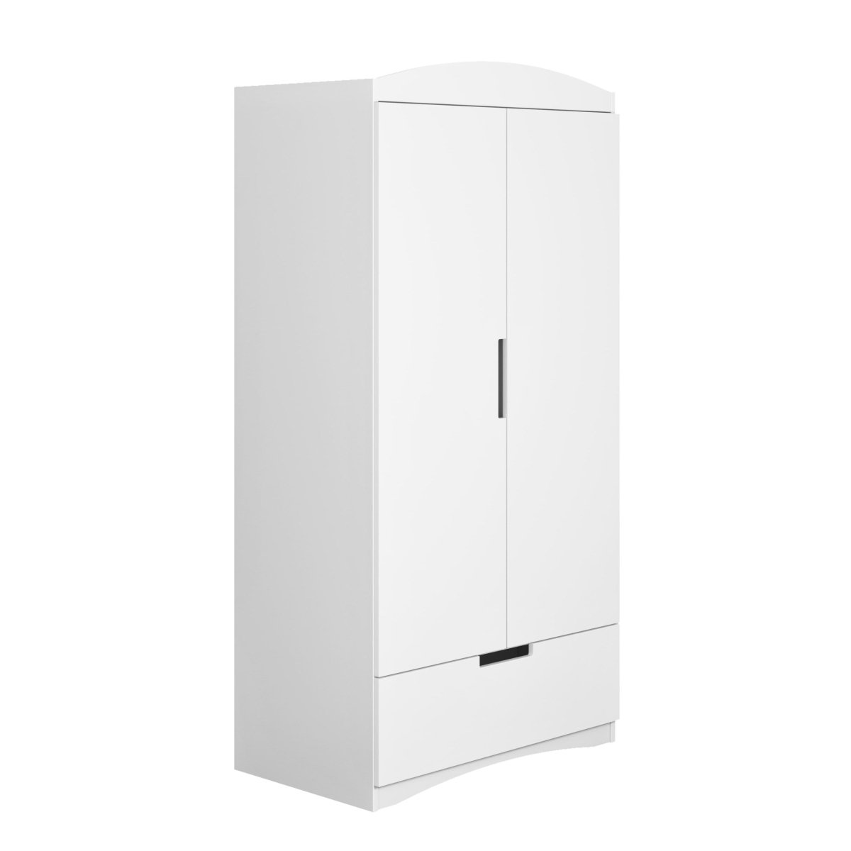 Kids' Wardrobe Classic - Rail, Shelves & Drawer - White - Tiny Tugz™