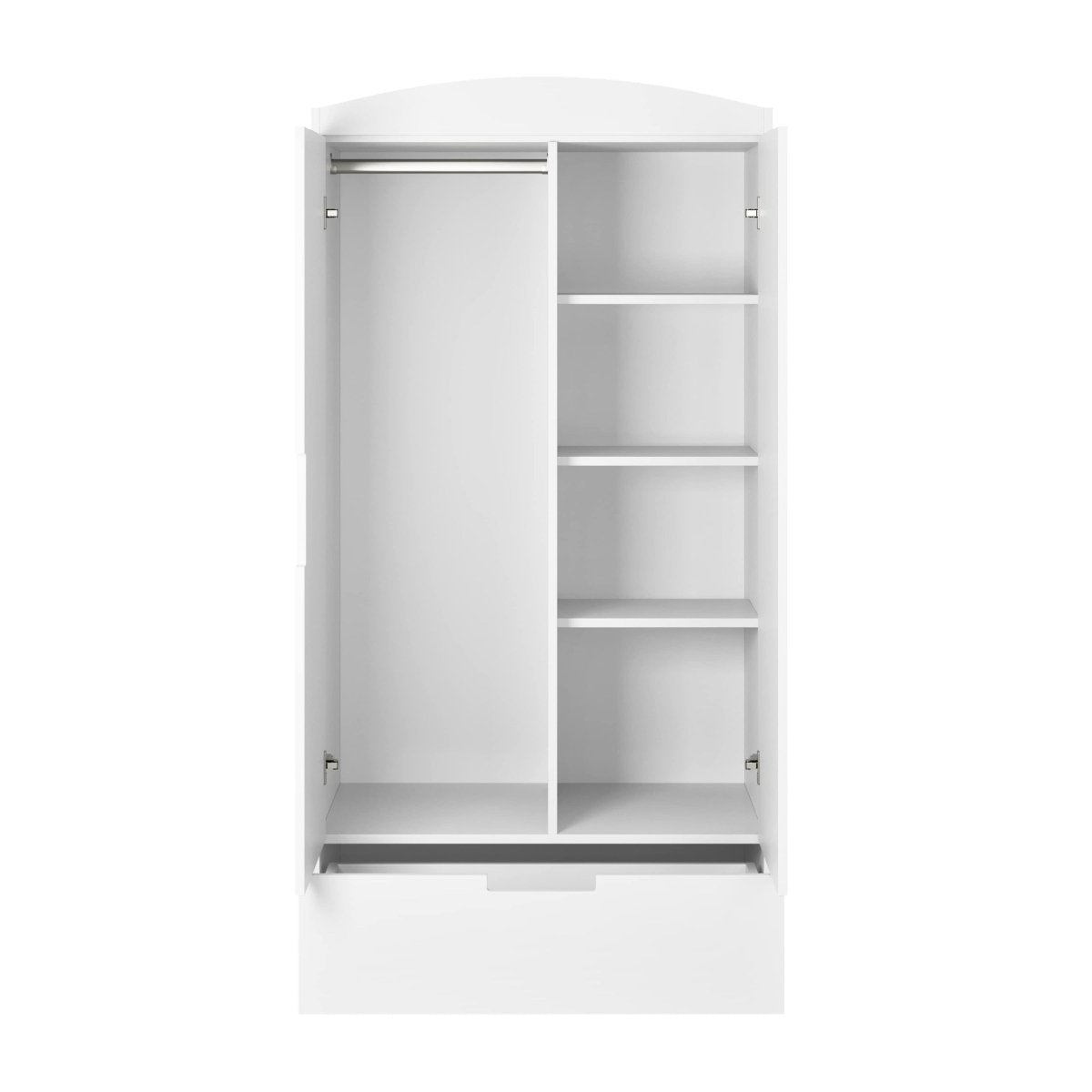 Kids' Wardrobe Classic - Rail, Shelves & Drawer - White - Tiny Tugz™