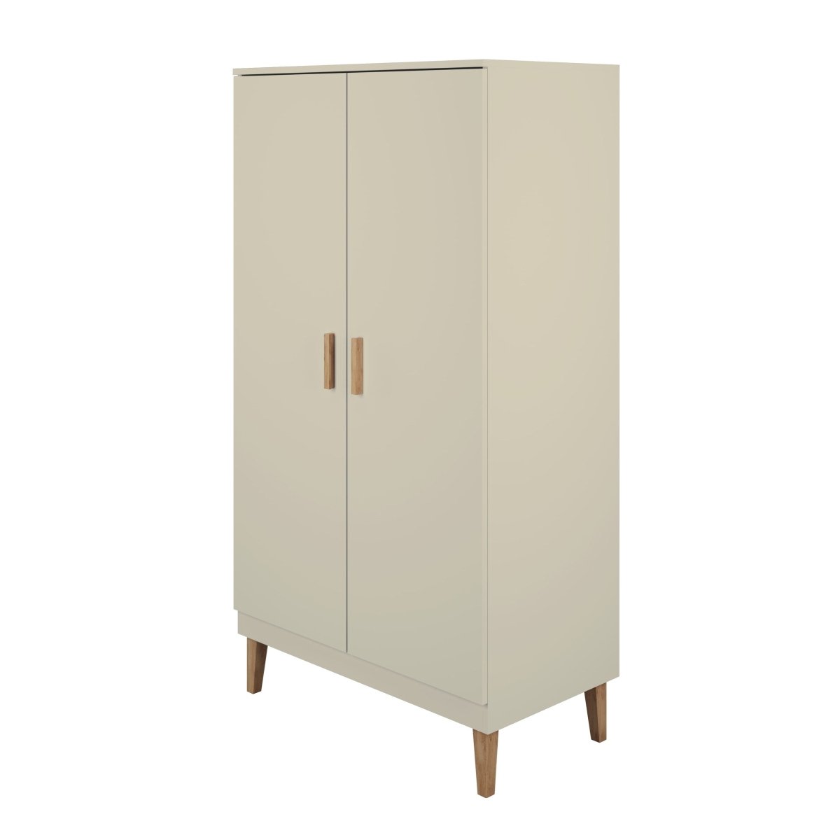 Kids' Wardrobe Kubi - Soft-Close, Solid Oak Details - Cashmere - Tiny Tugz™