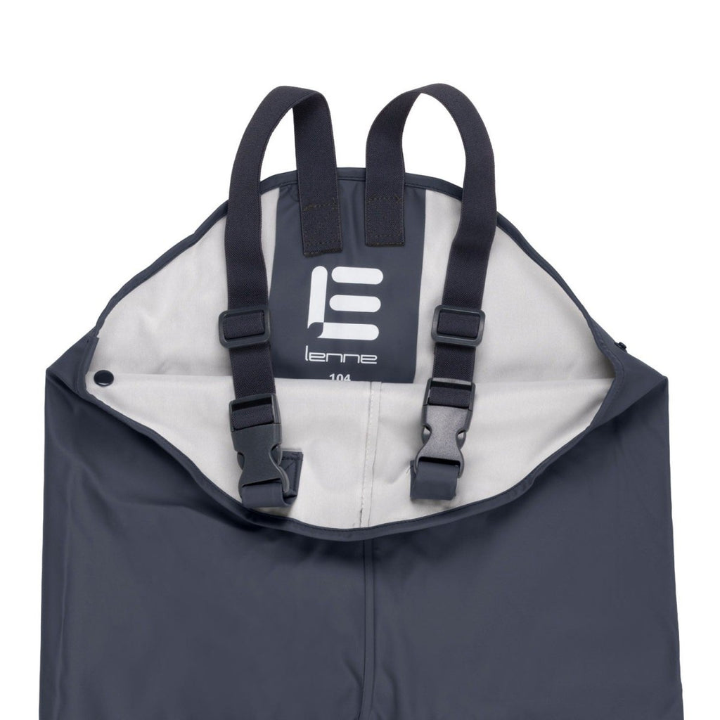Kids’ Waterproof Rain Dungarees – Navy Blue - Tiny Tugz™