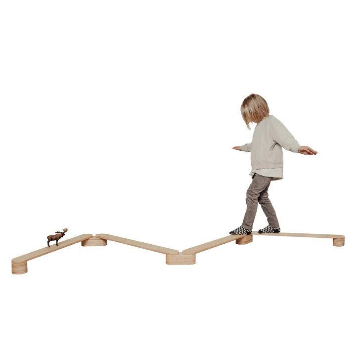 Kids Wooden Balance Beam (Set of 4) - Tiny Tugz™