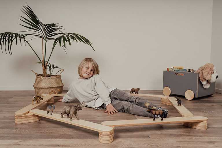 Kids Wooden Balance Beam (Set of 6) - Tiny Tugz™