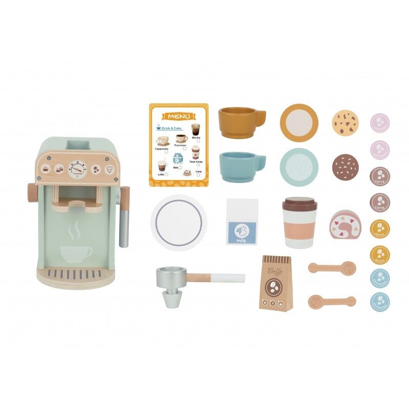 Kids Wooden Coffee Shop Play Set – 25 Pieces - Tiny Tugz™