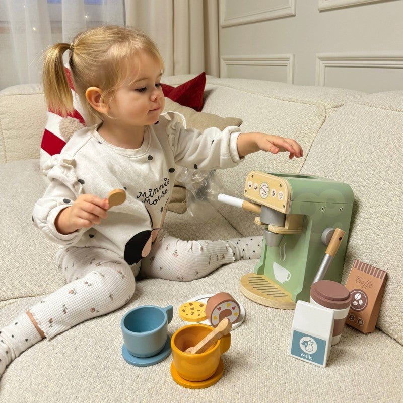 Kids Wooden Coffee Shop Play Set – 25 Pieces - Tiny Tugz™