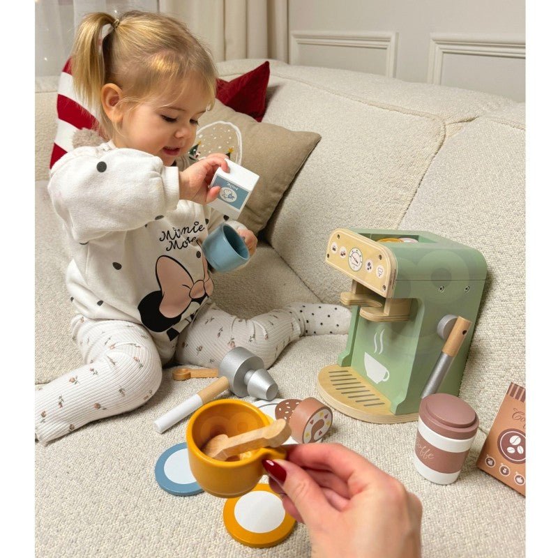Kids Wooden Coffee Shop Play Set – 25 Pieces - Tiny Tugz™